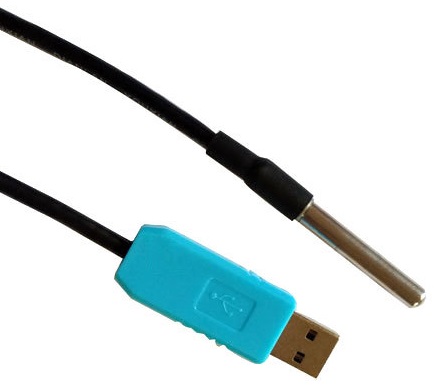 HI-DSUSB1-1M USB vodotěsné teplotní čidlo DS18B20 1m, briv