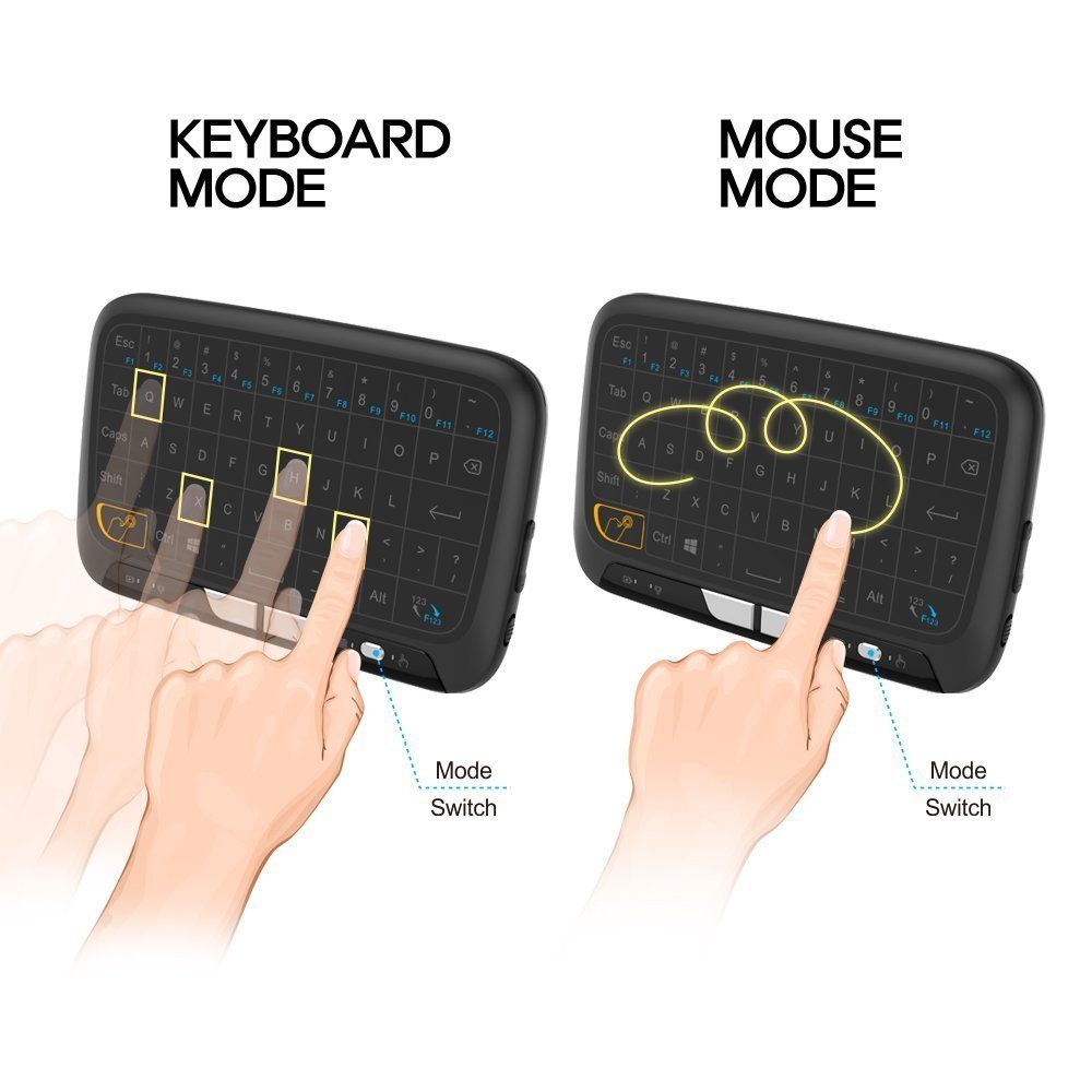 H18 mini touchpad klávesnice, briv