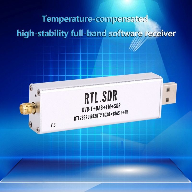 HQXRTEK 1PPM TCXO RTL-SDR USB přijímač, briv