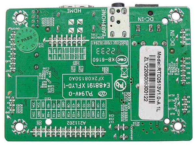 RTD2513 V1.0 LVDS HDMI řídicí deska displeje basic