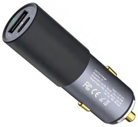 GC19 QP 100W rychlonabíječka do auta, USB-C - PD, USB-A QC3.0, briv