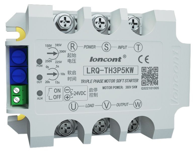 LRQ, kompaktní řada softstartérů, 1-fázový / 3-fázový s výkonem až 22 kW, briv