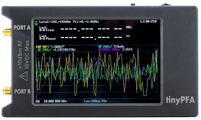 tinyPFA přenosný fázový frekvenční analyzátor, briv
