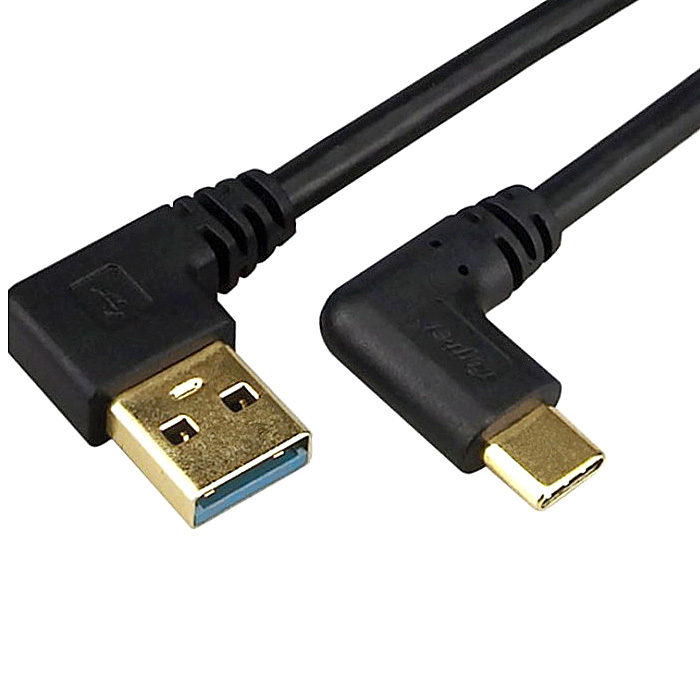 USB-C M - USB 3.0-A M OTG kabel, 0.25m, briv