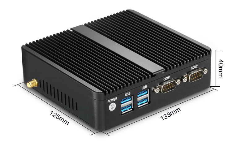 M2122 Průmyslové Mini PC Barebone Fanless N100, briv