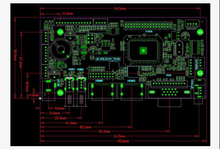 JX-V59-2UHV V95 řídící deska pro TFT LCD displeje