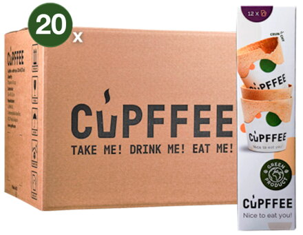 Crispy edible cup, carton 220ml, 240 cups