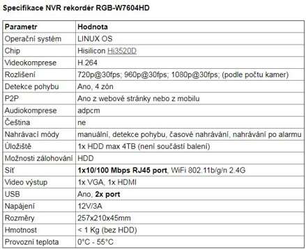 RGB-WBK13-D1/JWT 4CH IP 11" LCD kamerový bezdrátový set - NVR wifi kit + 4x IP 960p wifi kamery sada