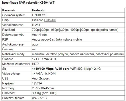 RGB-4H12AAW0-D12/JWT 4CH IP 11" LCD 1TB kamerový bezdrátový set - NVR wifi kit + 4x IP 720p wifi kamery sada