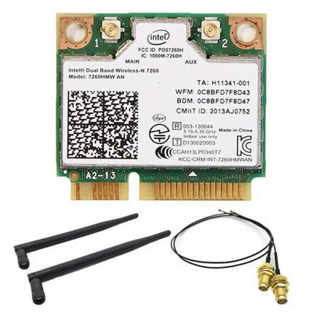 Intel Dual Band Wireless-N 7260 AN miniPCi-e karta sada