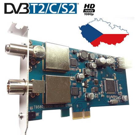 DVBSky T9580 DVB-T/T2/C/S2 PCIe interní duální tuner